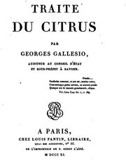 Trait du citrus title page